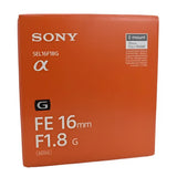 Sony FE 16mm F/1.8 G Lens (SEL16F18G) - Brand New / Sealed Box / Full Warranty / 4548736170094 / SEL16F18G - FALSE