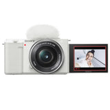 Sony ZV-E10 Mirrorless Camera with 16-50mm and 55-210mm Lens (ILCZV-E10Y) (White) - Brand New / Sealed Box / Full