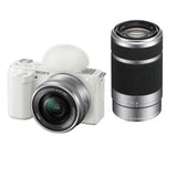 Sony ZV-E10 Mirrorless Camera with 16-50mm and 55-210mm Lens (ILCZV-E10Y) (White) - Brand New / Sealed Box / Full