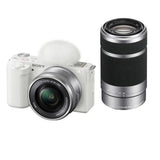 Sony ZV-E10 Mirrorless Camera with 16-50mm and 55-210mm Lens (ILCZV-E10Y) (White) - Brand New / Sealed Box / Full