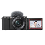 Sony ZV-E10 Mirrorless Camera with 16-50mm and 55-210mm Lens (ILCZV-E10Y) (Black) - Brand New / Sealed Box / Full