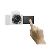 Sony ZV-E10 Mirrorless Camera with 16-50mm Lens (ILCZV-E10L) (White) - Norwich Cameras