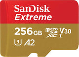 Sandisk microSDXC Extreme (256GB, SDSQXAV-256G-GN6MN)