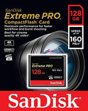 Sandisk Extreme Pro CompactFlash (Read 160mb/s, Write150mb/s, 128GB) (SDCFXPS-128G-X46) Sandisk