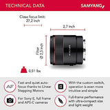 Samyang AF 75mm f/1.8 Lens for Sony E Mount